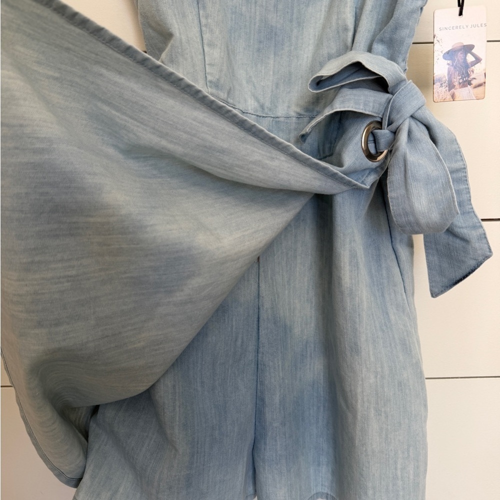 Sincerely Jules Light Blue Denim Skort/Dress MEDIUM - Picture 6 of 6
